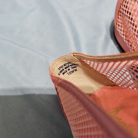 Vintage Annie Pink Bowtie Mesh Slip On Flats - Picture 8 of 9